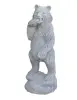 Product image 3 of the product “Big bear eating fish, 100cm H | cast stone ”